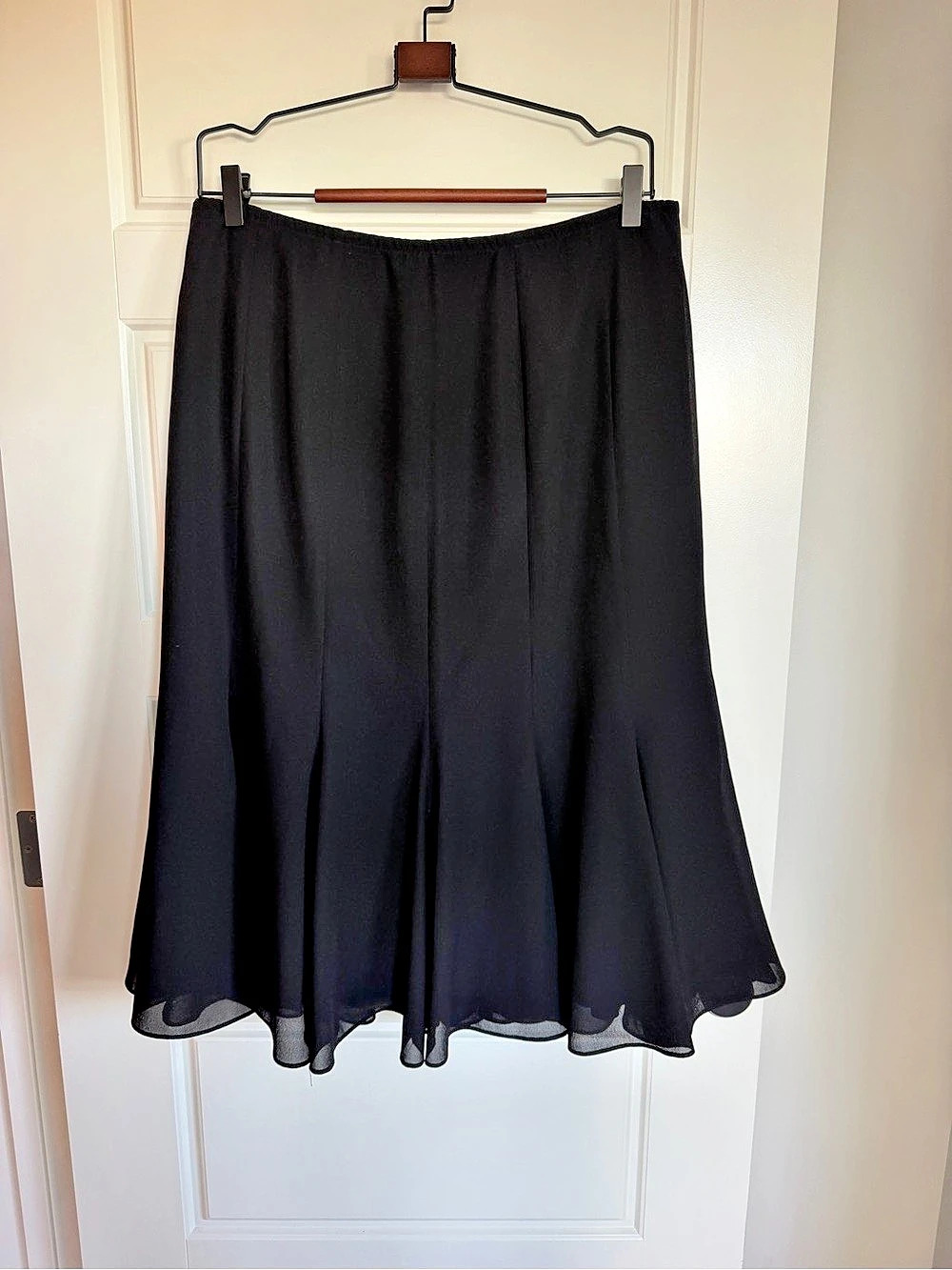Joseph Ribkoff Black Flared Midi Skirt Size 14